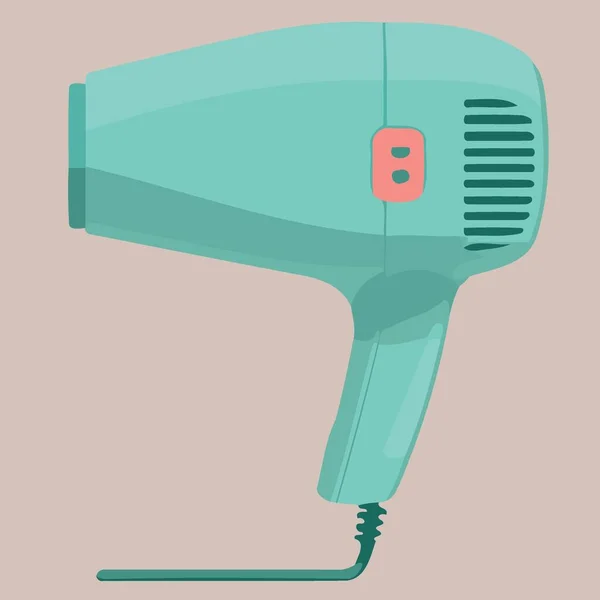 Föhn Beauty Salon Tool Geïsoleerde Minimalistische Vector Illustratie — Stockvector