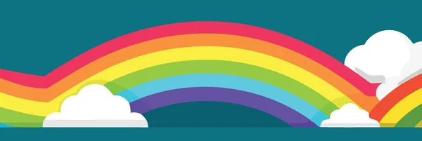 Lgbtプライドの日と月虹の背景ミニマリストベクトルイラスト — ストックベクタ