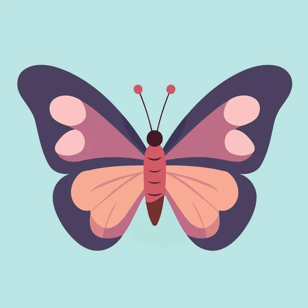 Illustration Vectorielle Minimaliste Papillon Papillon Nuit Coloré — Image vectorielle