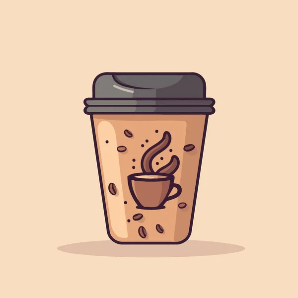 Kaffeetasse Isoliert Minimalistische Vektorillustration — Stockvektor