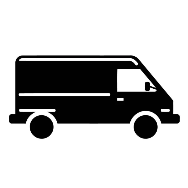 Delivery Service Van Minimalist Vector Illustration — Stock Vector