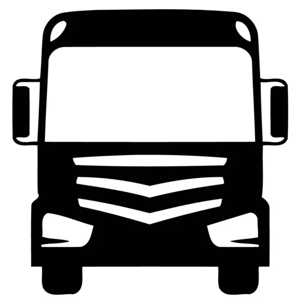 Ilustração Moderna Vetor Minimalista Visão Frontal Caminhão — Vetor de Stock