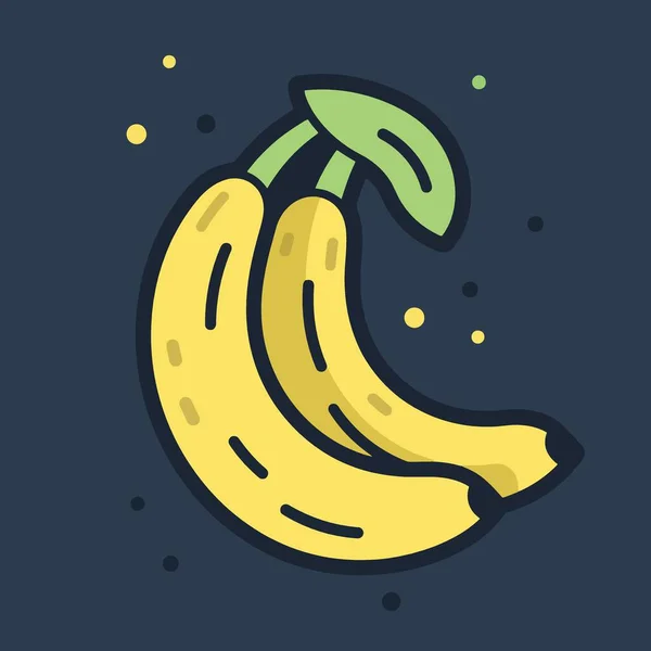 Жёлтые Банановые Фрукты — стоковый вектор