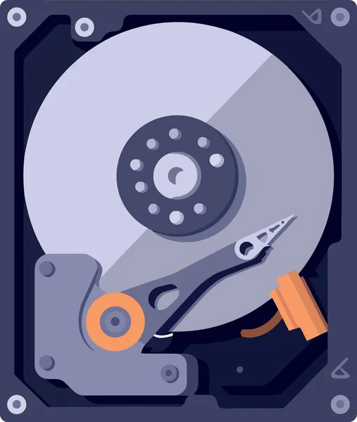 Otevřít Moderní Minimalistickou Vektorovou Ilustraci Pevného Disku — Stockový vektor
