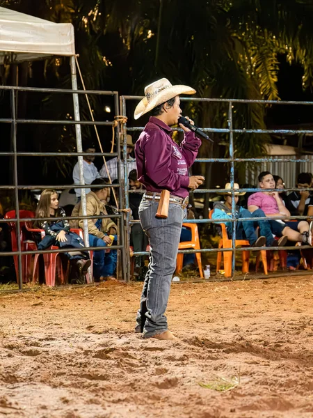 Itaja Goias Brazil 2023 Opening Bull Rodeo Event Small Rodeo — Stock Photo, Image
