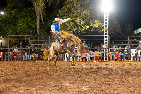 Itaja Goiás Brasil 2023 Evento Rodeio Modalidade Equitação Chamada Cutiano — Fotografia de Stock