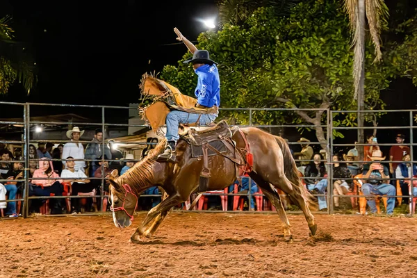 Itaja Goias Brazil 2023 Rodeo Event Horse Riding Manner Called — 图库照片