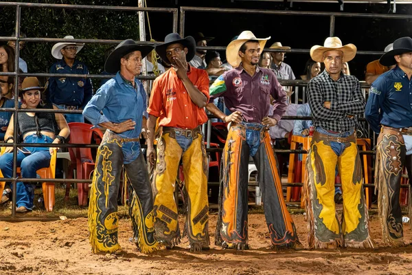 Itaja Goiás Brasil 2023 Abertura Evento Rodeio Equitação Uma Arena — Fotografia de Stock