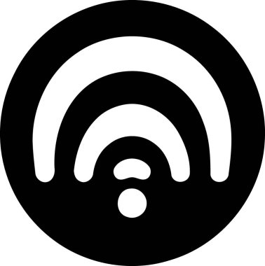 kablosuz internet wifi simgesi minimalist vektör illüstrasyonu