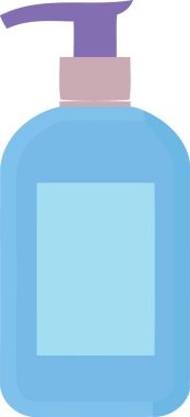 Sıvı el sabunu minimalist vektör çizimi için plastik kap