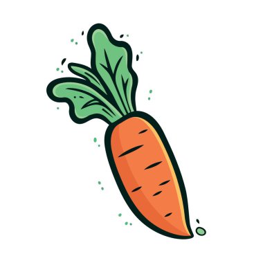 sebze yemeği havuç minimalist vektör çizimi