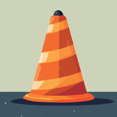 turuncu koni nesnesi minimalist vektör resimlemesi