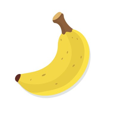 sarı muz meyvesi izole edilmiş minimalist vektör çizimi