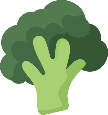 Sebze yemeği brokoli minimalist vektör çizimi