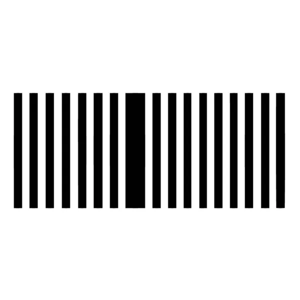 Código Barras Blanco Negro Para Ilustración Vectorial Minimalista Logotipo — Vector de stock