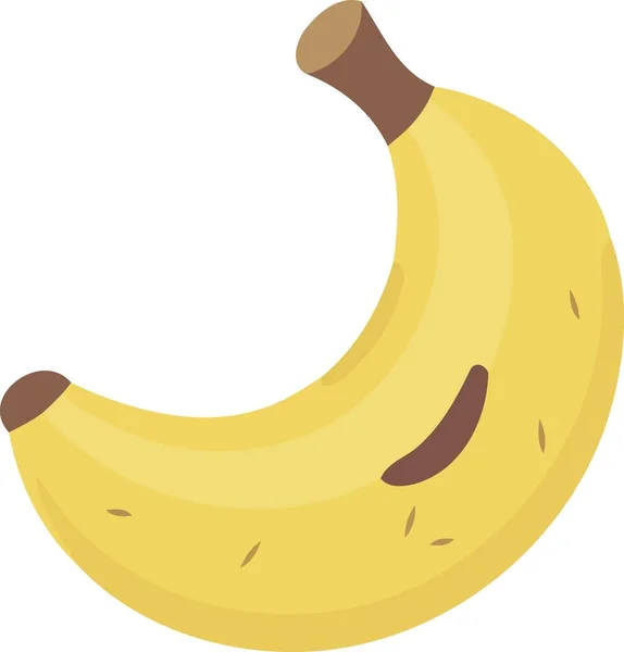 Yellow Banana Fruit Isolated Minimalistic Vector Illustration — Stock Vector
