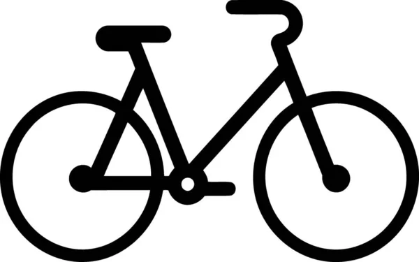 Silhouette Noire Vélo Commune Illustration Vectorielle Minimaliste — Image vectorielle