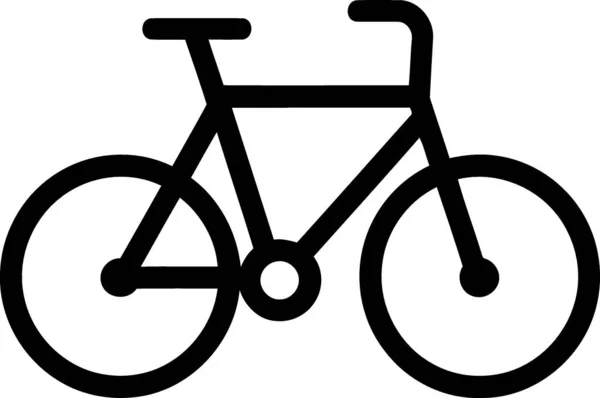 Fekete Sziluett Közös Kerékpár Minimalista Vektor Illusztráció — Stock Vector