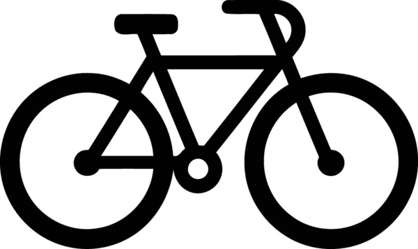 一般的な自転車のミニマリストのイラストの黒いシルエット — ストックベクタ