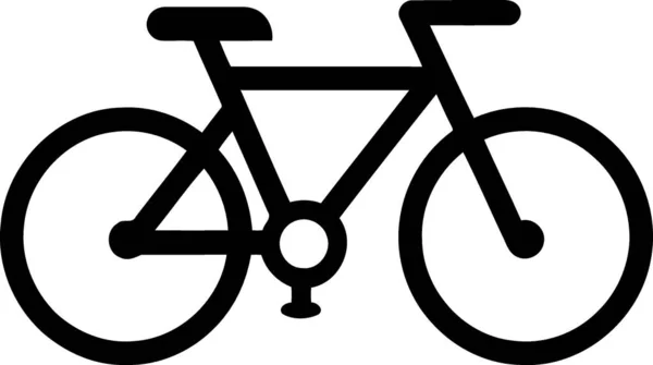Черный Силуэт Общей Минималистской Векторной Иллюстрации Велосипеда — стоковый вектор