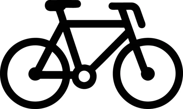Silhueta Preta Bicicleta Comum Ilustração Vetor Minimalista —  Vetores de Stock