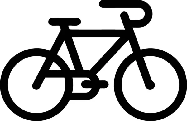 Silhouette Noire Vélo Commune Illustration Vectorielle Minimaliste — Image vectorielle