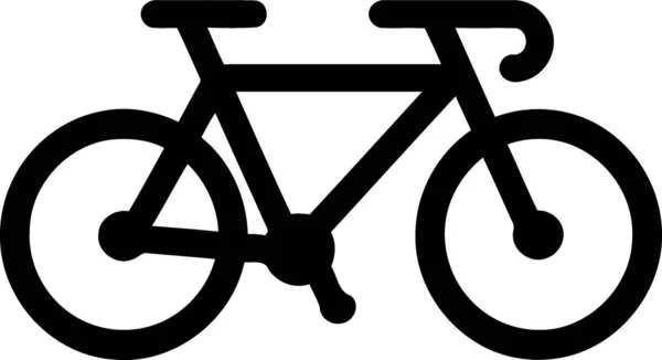 一般的な自転車のミニマリストのイラストの黒いシルエット — ストックベクタ