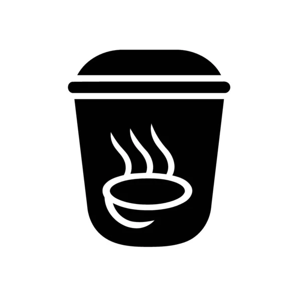 Kaffeetasse Isoliert Schwarz Weiß Minimalistische Vektorillustration — Stockvektor