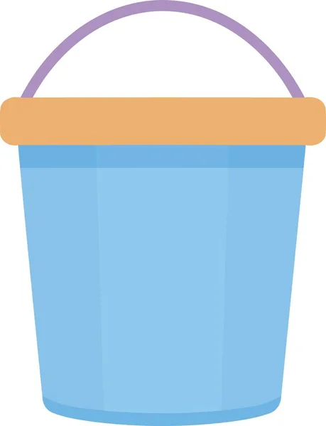 塑料蓝色桶物体简约矢量图 — 图库矢量图片