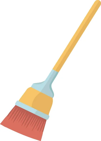 Miotła Gospodarstwa Domowego Sprzątanie Obiektu Minimalistyczny Wektor Ilustracja — Wektor stockowy
