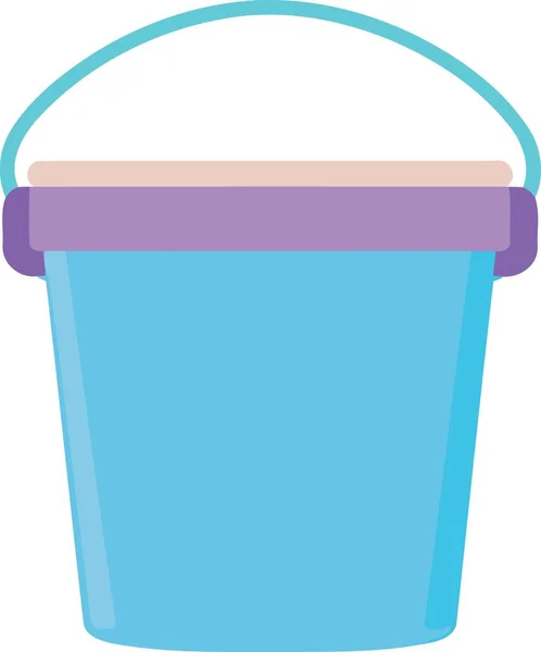 塑料蓝色桶物体简约矢量图 — 图库矢量图片