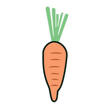 sebze yemeği havuç minimalist vektör çizimi