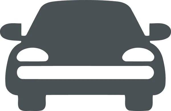 Серый Пассажирский Автомобиль Вид Спереди Минималистская Векторная Иллюстрация — стоковый вектор