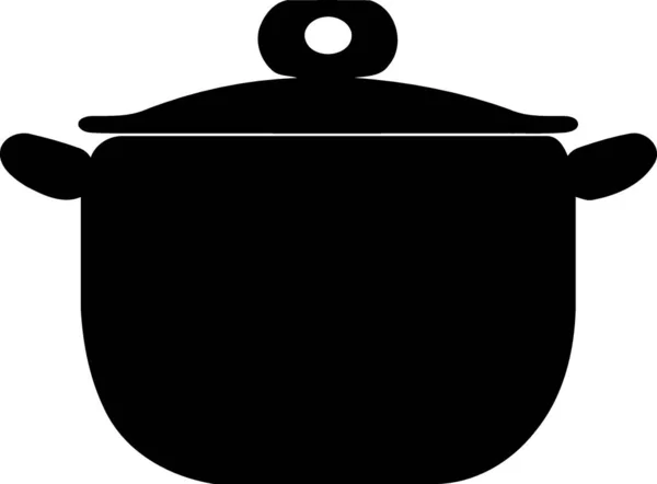 Objet Cuisine Pot Cuisson Illustration Vectorielle Minimaliste — Image vectorielle