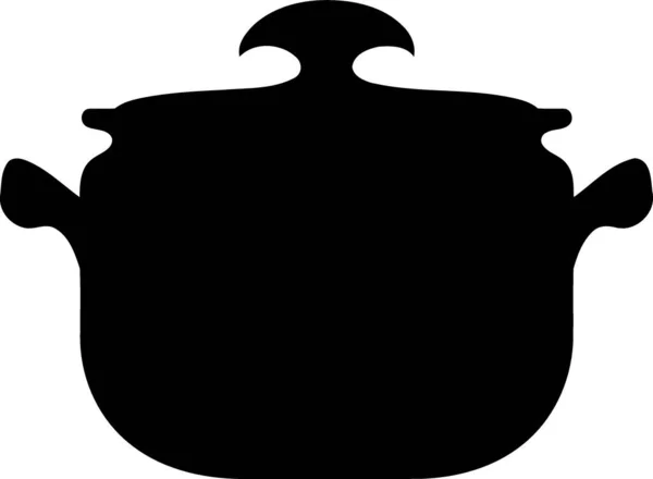 Kuchnia Obiekt Gotowanie Pot Minimalistyczny Wektor Ilustracja — Wektor stockowy