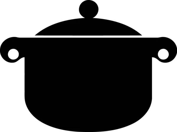 Kitchen Object Cooking Pot Minimalistic Vector Illustration — Stock Vector