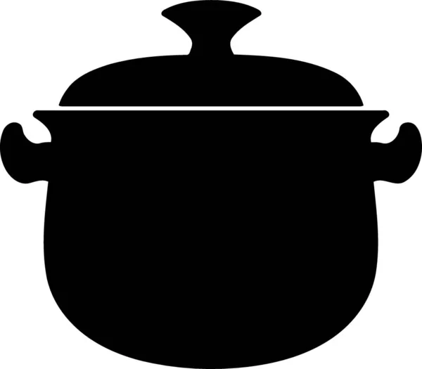 Küche Objekt Kochtopf Minimalistische Vektor Illustration — Stockvektor