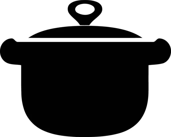 Mutfak Nesnesi Tencere Pişirme Minimalist Vektör Illüstrasyonu — Stok Vektör