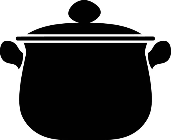 Kitchen Object Cooking Pot Minimalistic Vector Illustration — Stock Vector