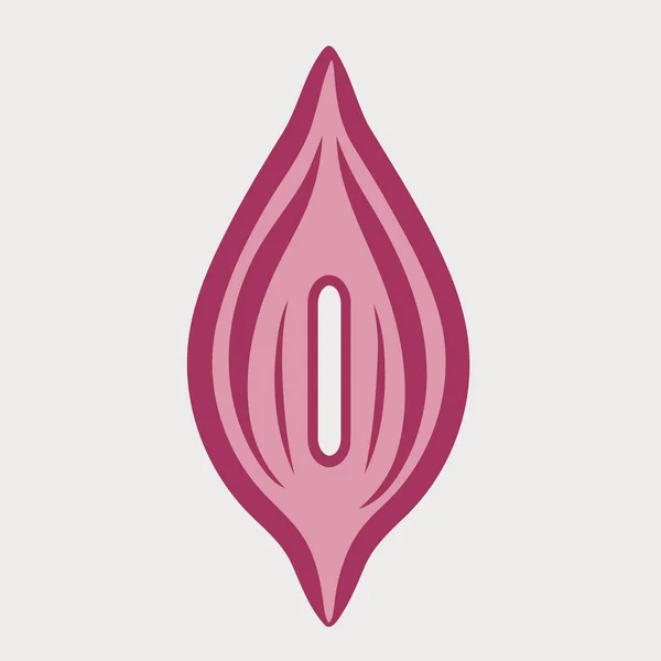 Logotipo Ícone Vulva Feminina Para Tema Saúde Ginecológica Ilustração Vetorial — Vetor de Stock