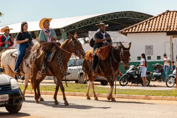 Apore Goias Brasil 2023 Evento Equitación Abierto Público Las Carreteras —  Fotos de Stock