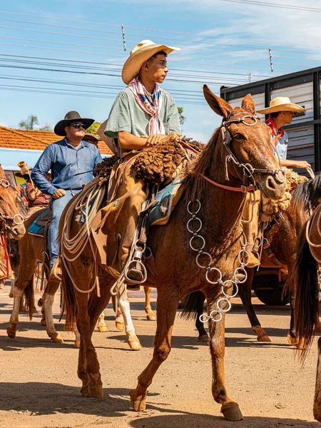 Apore Goias Brasil 2023 Evento Equitación Abierto Público Las Carreteras — Foto de Stock