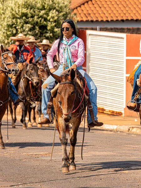 Apore Goias Brazil 2023 Horseback Riding Event Open Public Public — Stock Photo, Image
