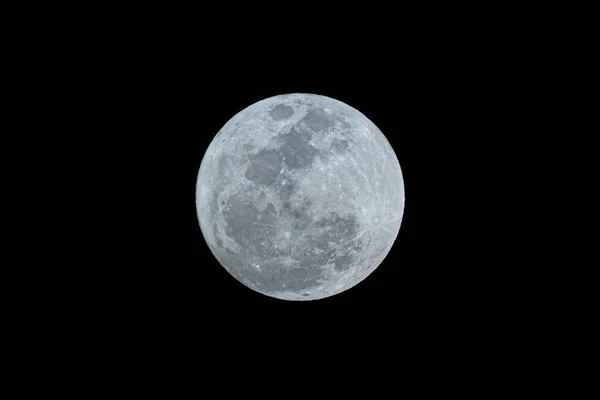 Closeup Represent Blue Moon Expression Used Designate Second Full Moon — Stock Photo, Image