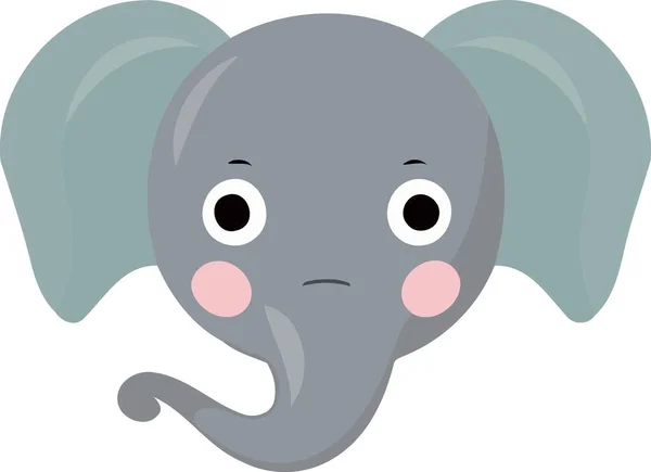 Zvíře Savec Slon Roztomilý Minimalistický Vektor Ilustrace — Stockový vektor