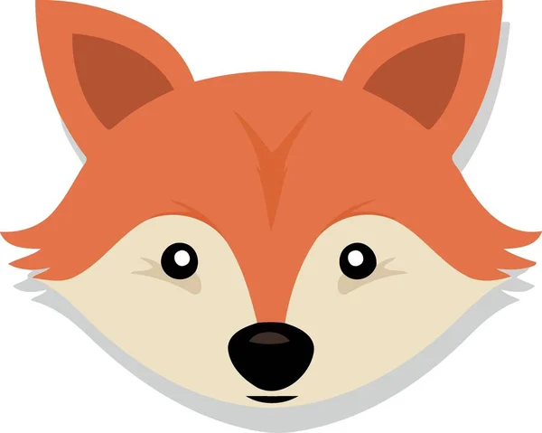 Tier Säugetier Fuchs Orange Flauschig Minimalistische Vektorillustration — Stockvektor