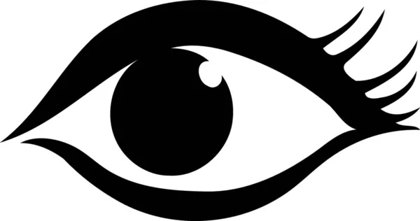 Menschliches Auge Schwarz Weißer Minimalistischer Vektorillustration — Stockvektor