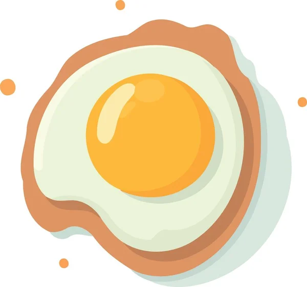 Food Fried Egg Omelette Minimalistic Vector Illustration — Stock Vector