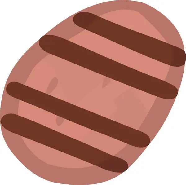 Illustration Vectorielle Minimaliste Isolée Viande Grillée Alimentaire — Image vectorielle