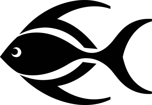 Peixe Animal Aquático Isolado Ilustração Vetor Minimalista — Vetor de Stock